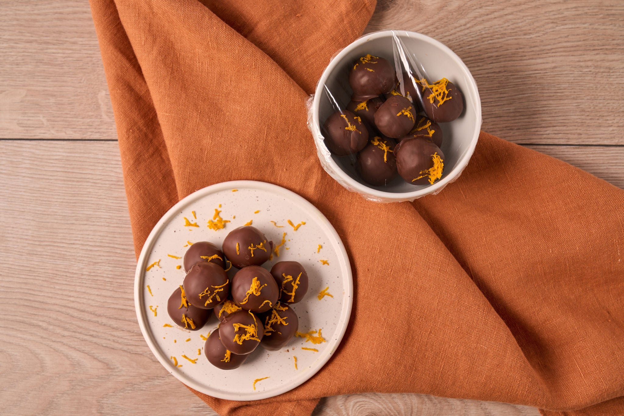 Trufas fáciles de chocolate y naranja: receta gourmet