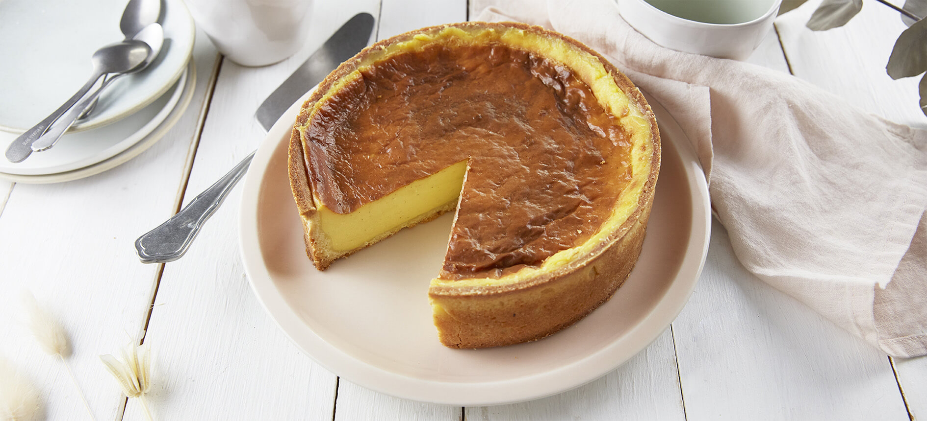 Tarta de flan francesa