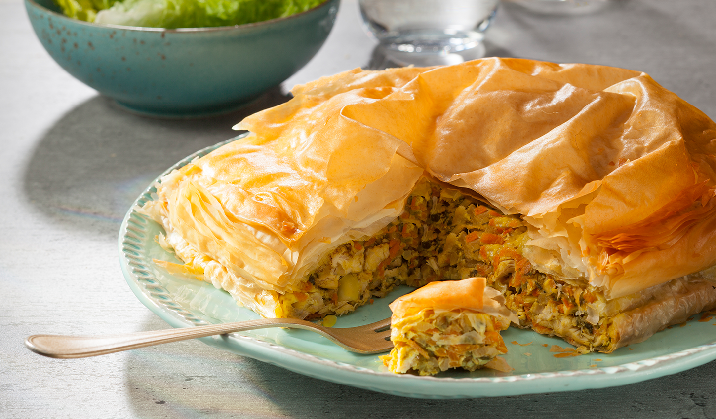 Pastilla de verduras y pollo: receta fácil y sabrosa