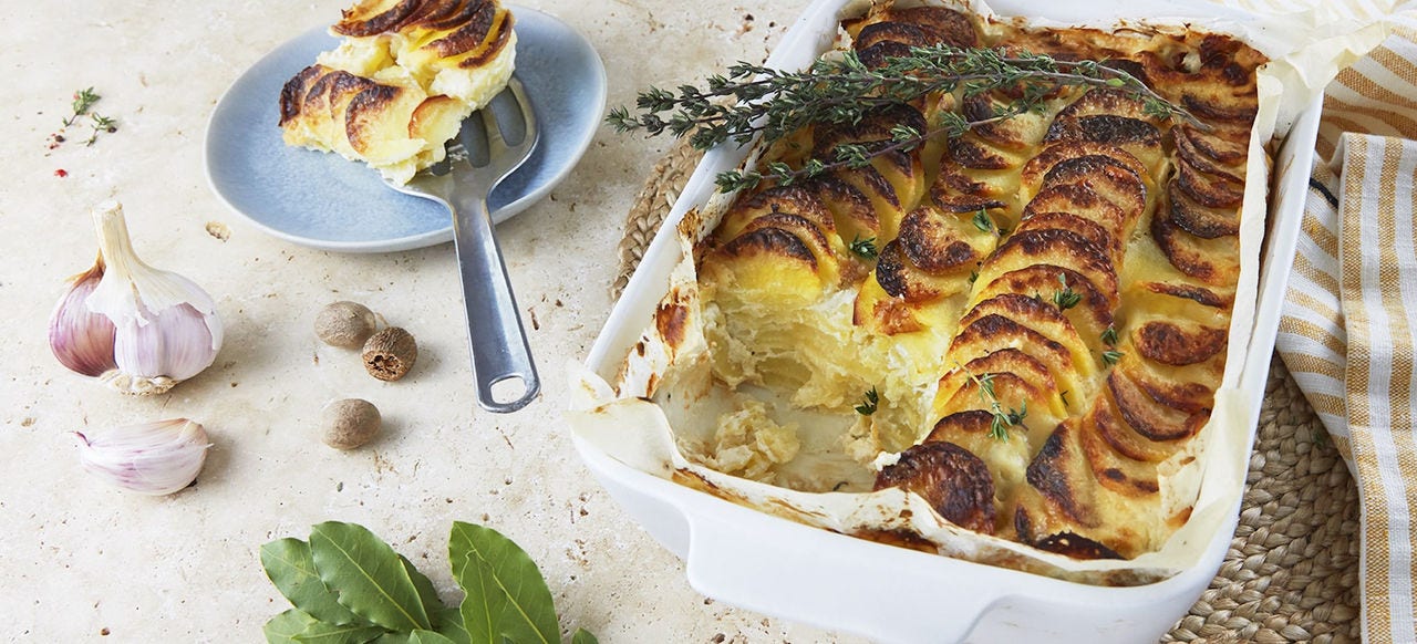 Dauphinois tradicional con gratinado: la receta original
