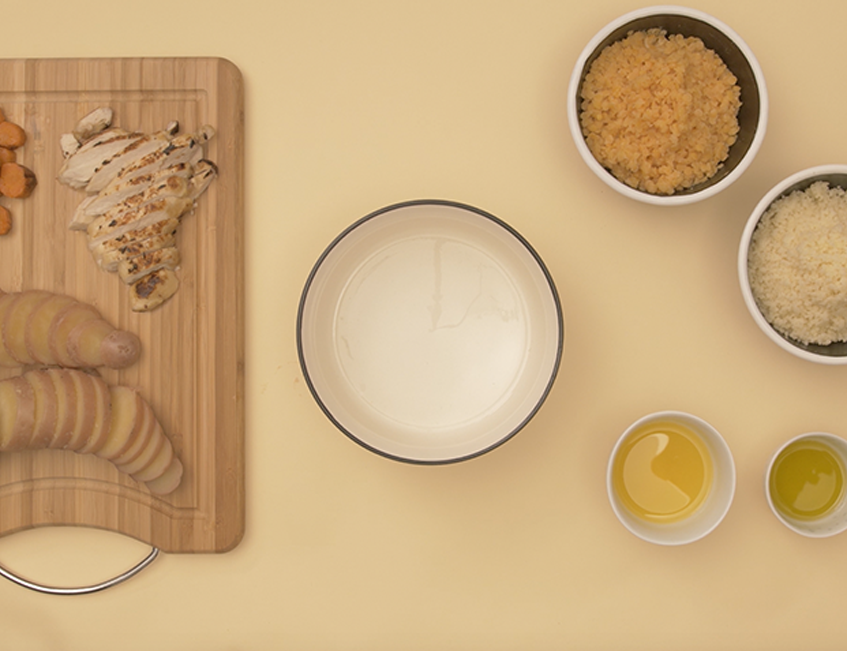 Bowl asiático de pollo y verduras