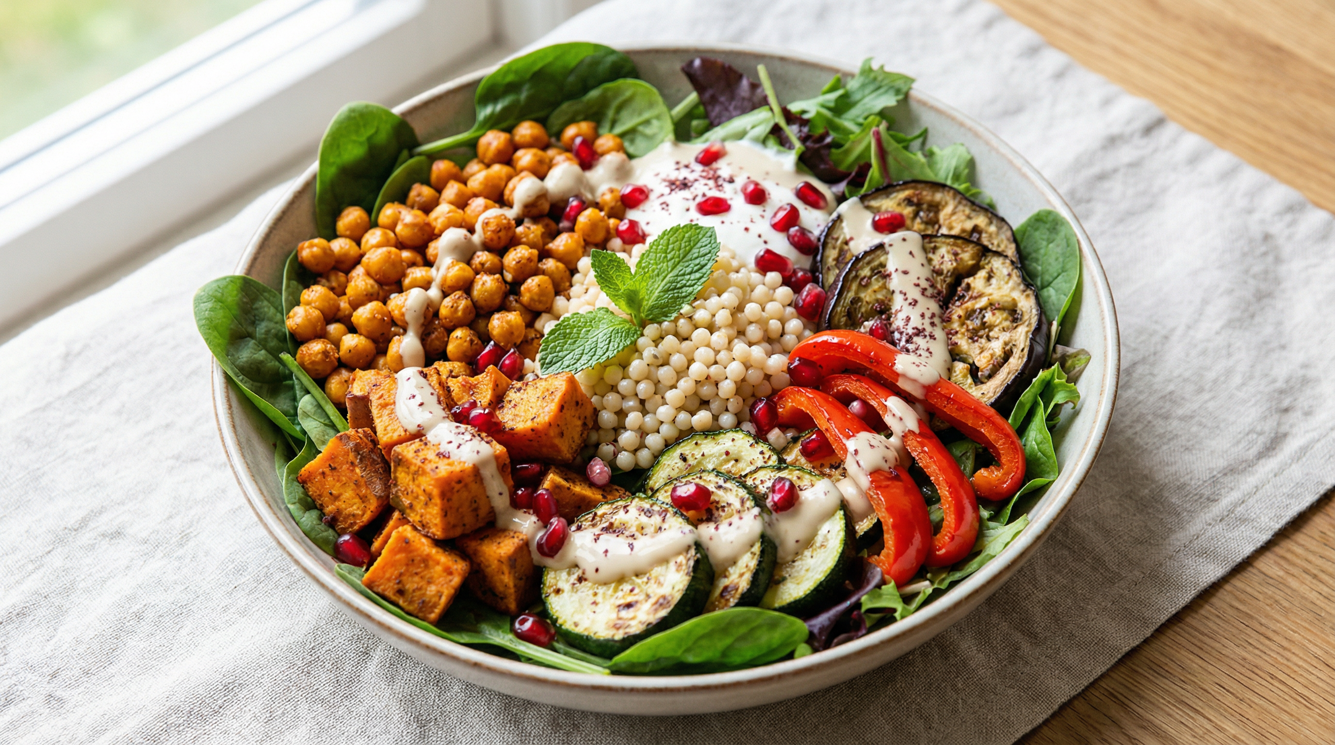Bowl asiático de pollo y verduras