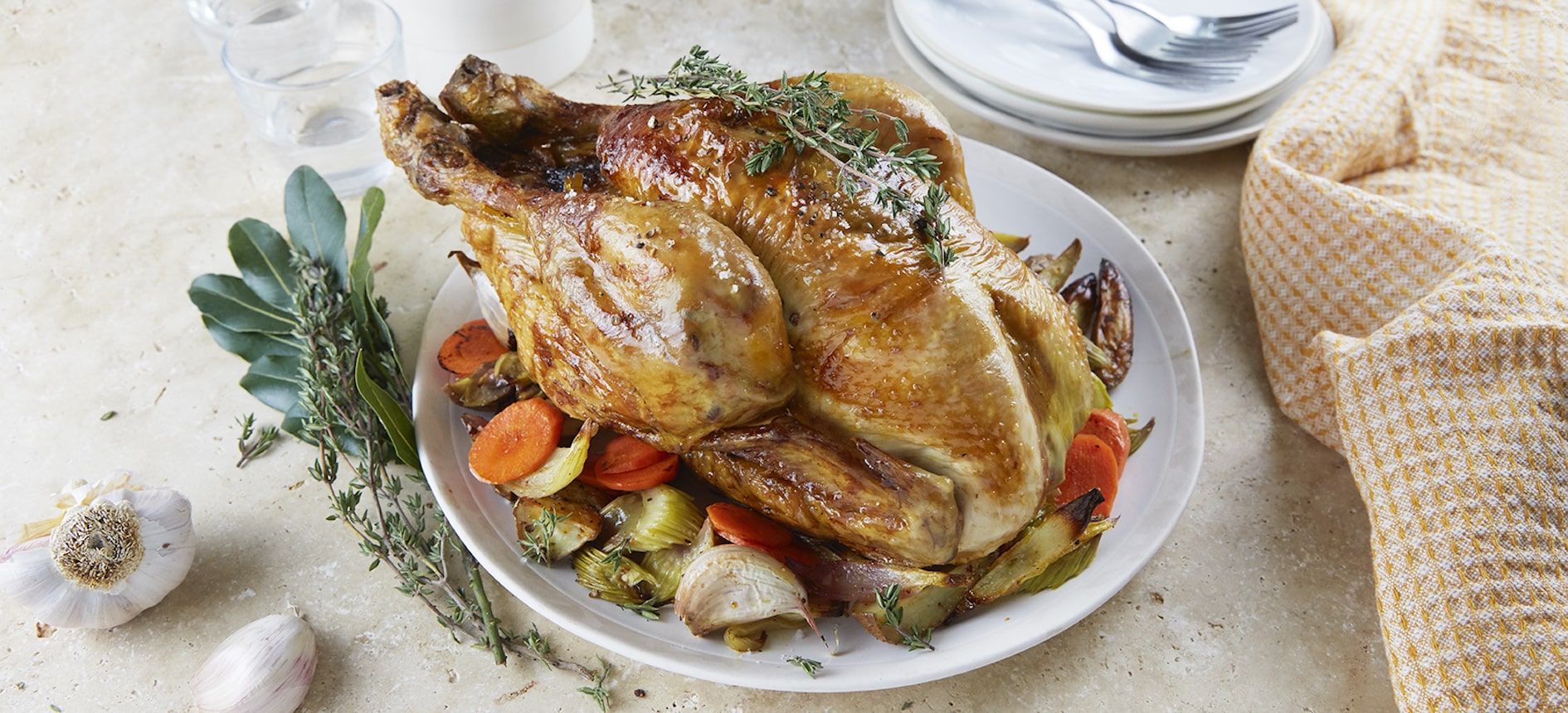 Pollo asado al horno