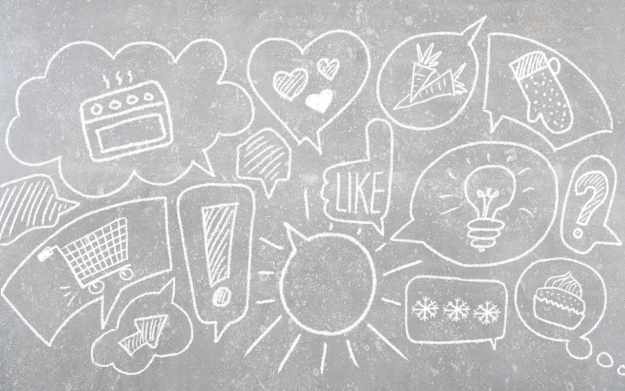 Dibujos con tiza de símbolos 