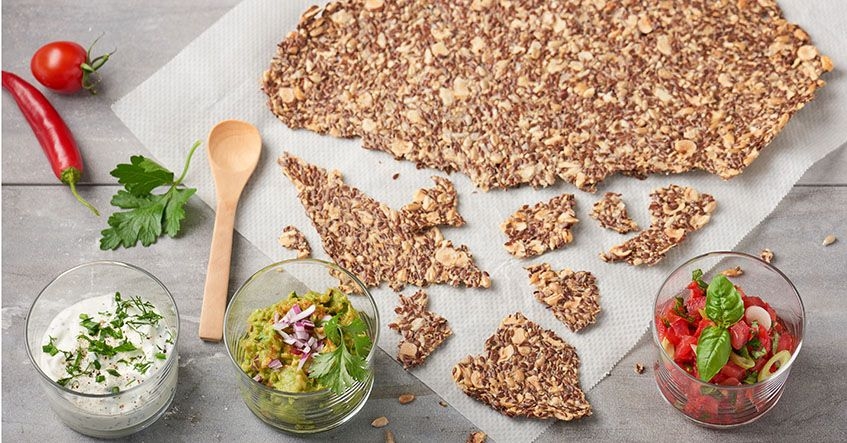 Galletas saladas ligeras con semillas