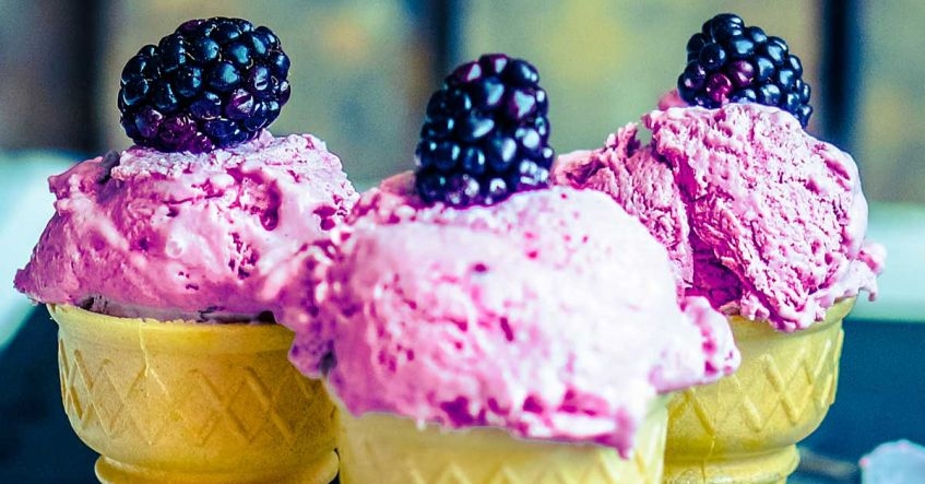 Helado de moras