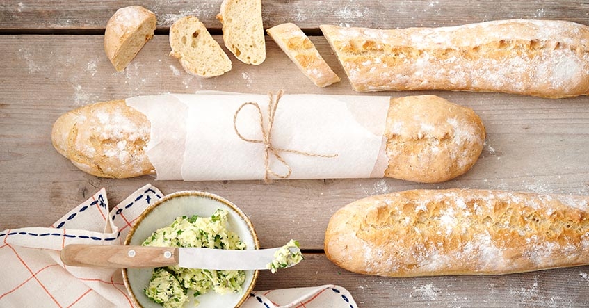 Receta Albal®: Hacer Pan baguettes con Albal®.