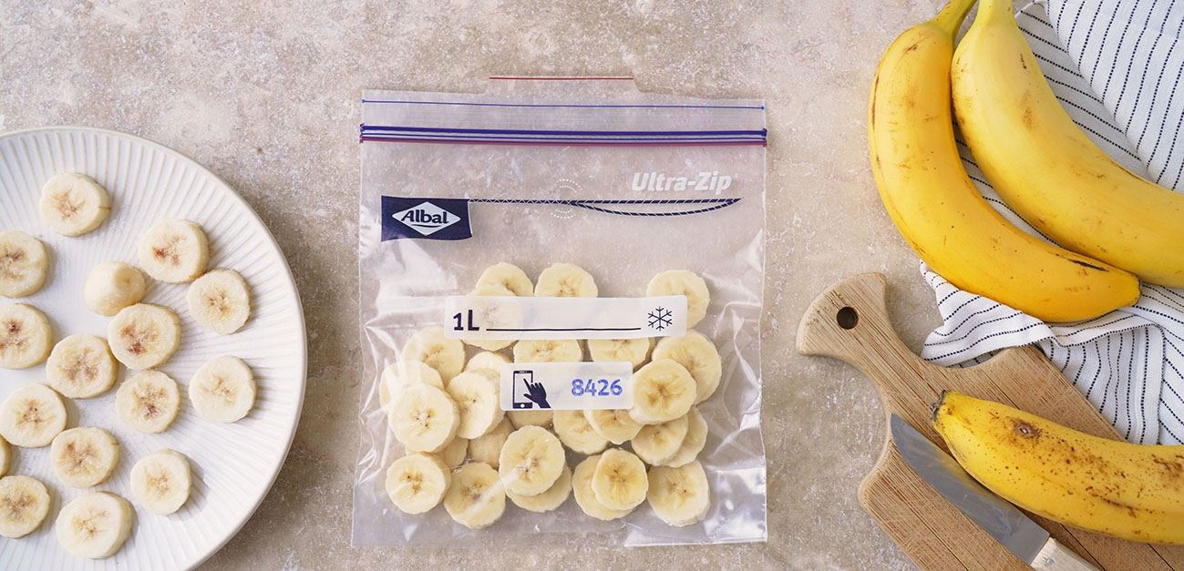 Truco Albal®: Congelar Plátanos con Bolsas Congelación Ultra-Zip Albal®